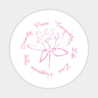 Serenity Tranquility Lotus (Pink) Magnet